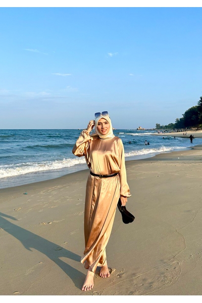 KAYLA DRESS HONEY GOLD